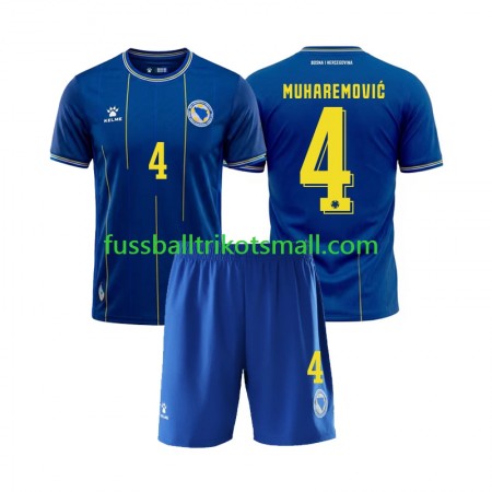 Fußballtrikots Bosnien und Herzegowina Tarik Muharemovic 4 World Cup Kinder 2026 Kurzarm Heimtrikotsatz kaufen